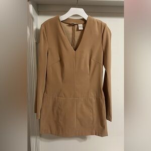 Moda Beige V-Neck Tunic